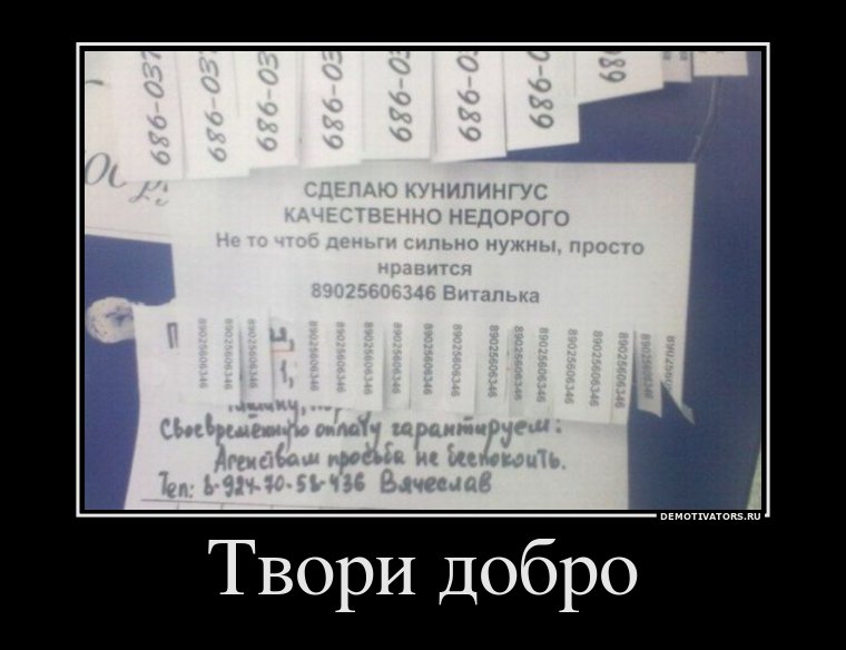 Делает Куни Толстой Жене